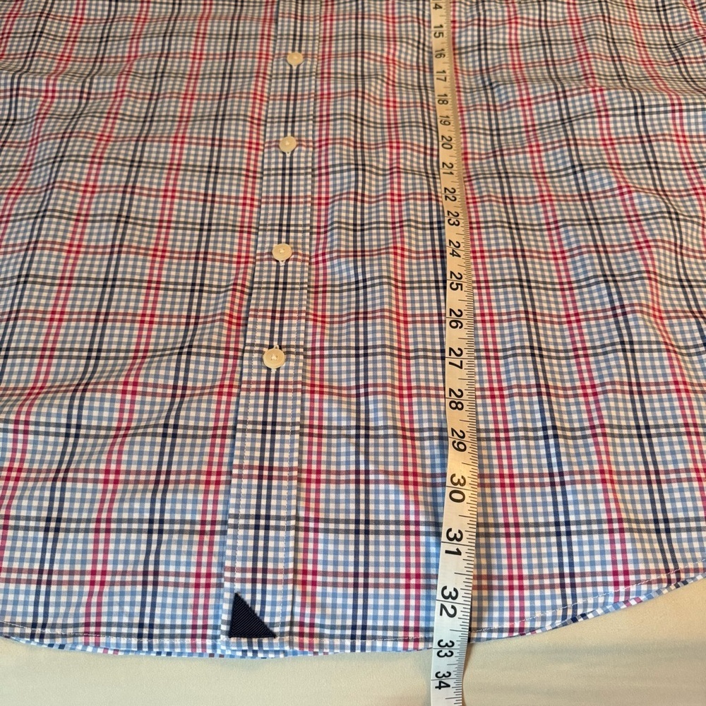 UNTUCKit Scansano Performance Blue Pink Plaid Button Down Shirt Men Sz XXL Tall - Picture 10 of 10